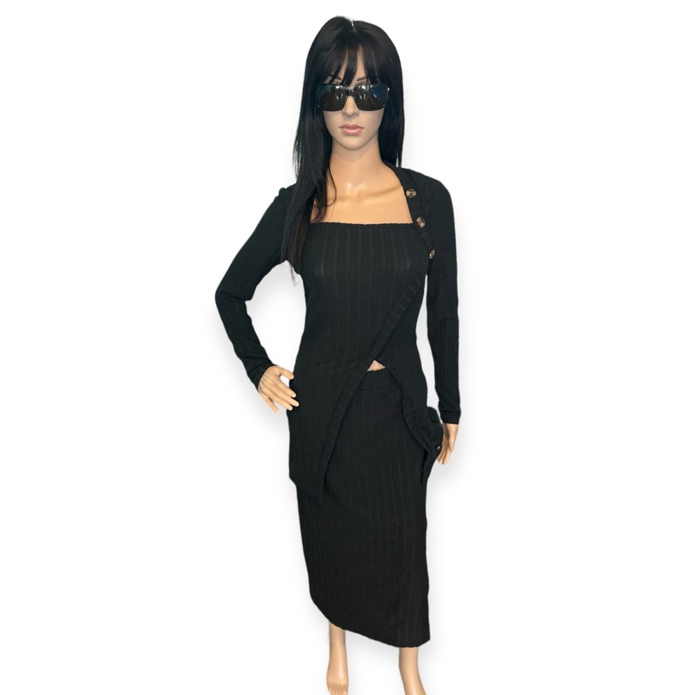 🖤 SHEIN Long Skirt With Matching Top Set 🖤
